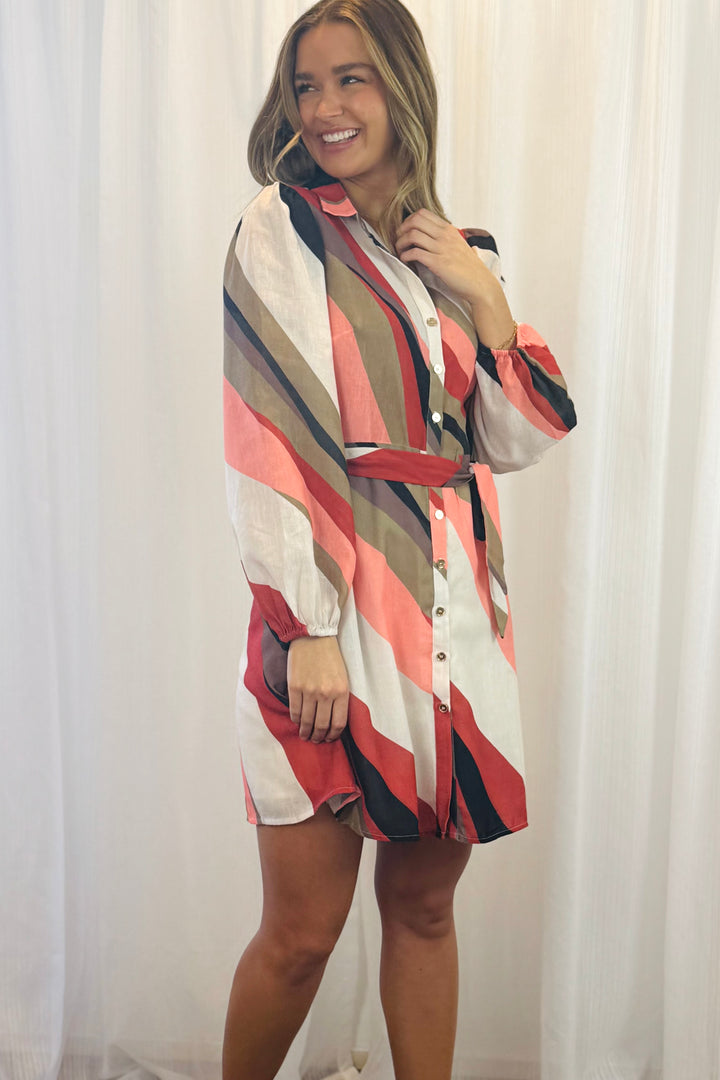 Scarlet Multi Print Short Dress