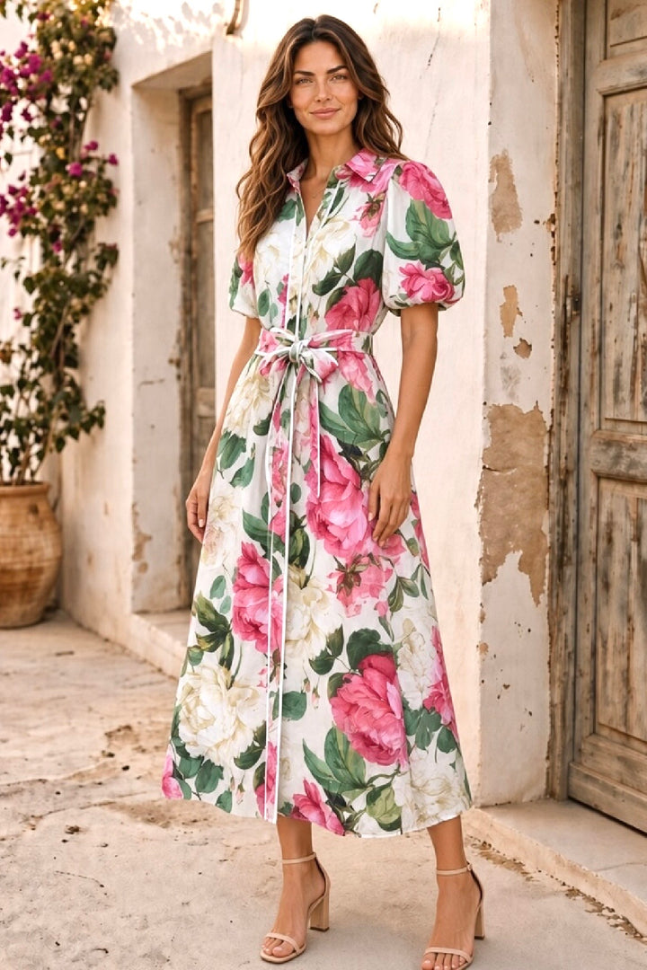 Leah New Floral Multi Print Dress