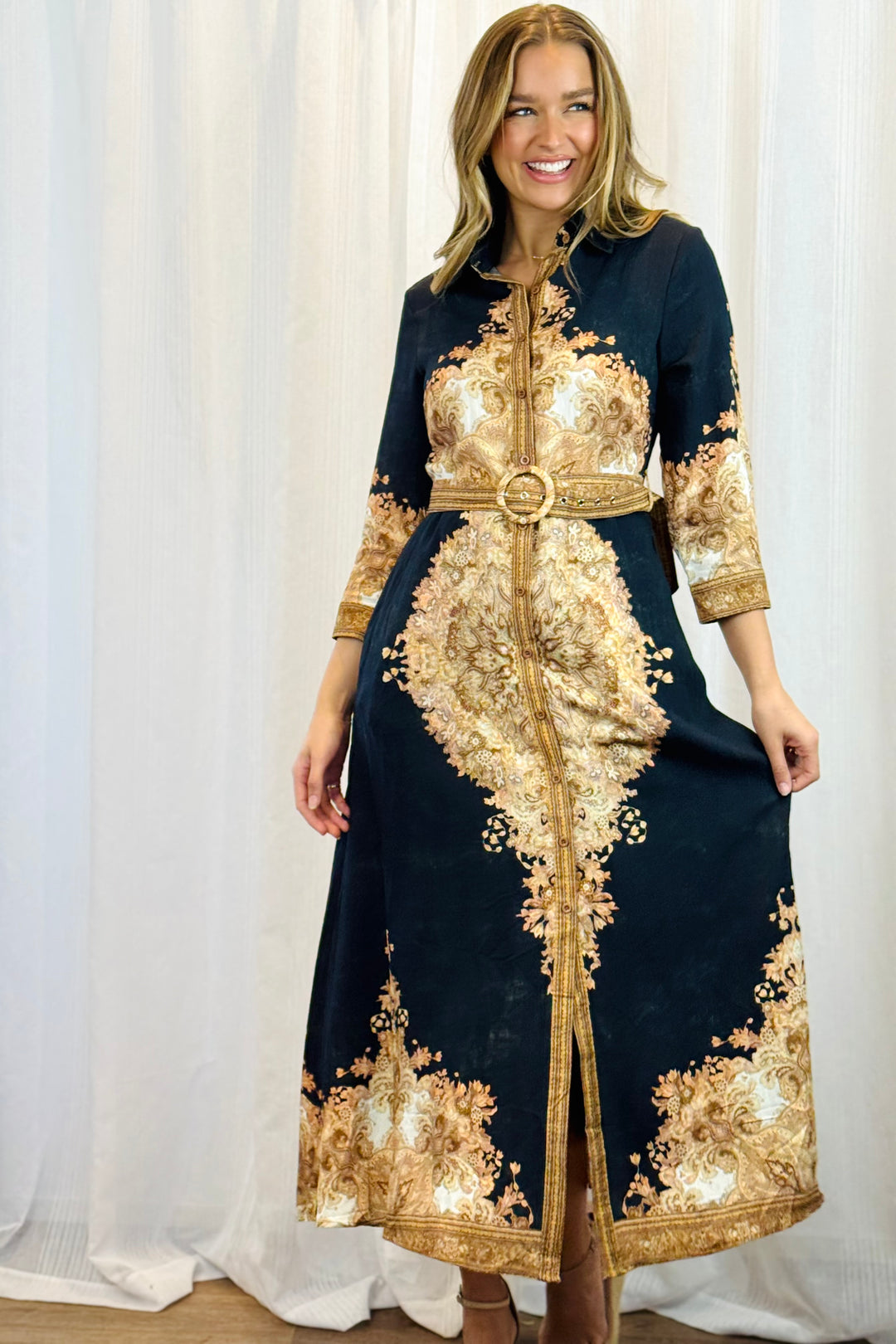 Marni Shirt Dress With Embroidered Print.