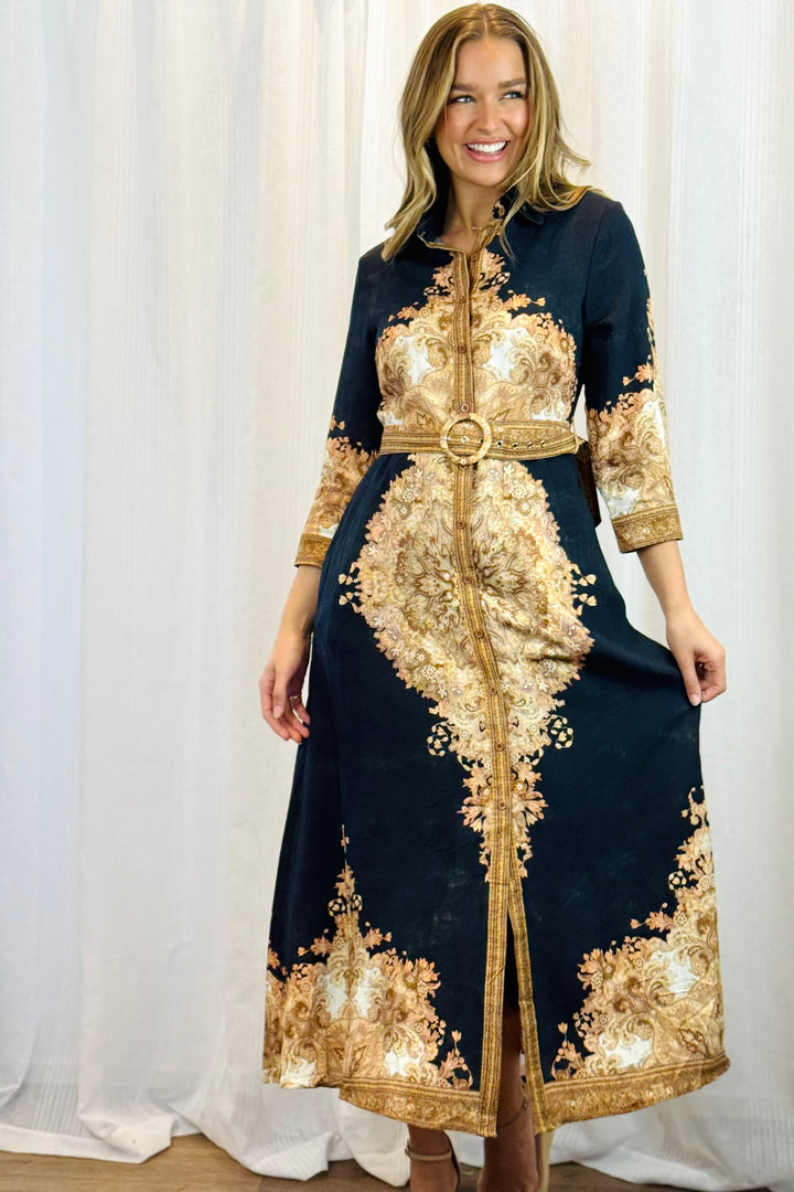 Marni Shirt Dress With Embroidered Print.