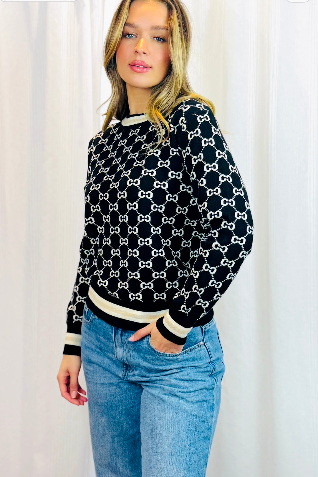 Alexi GG Knit in Black