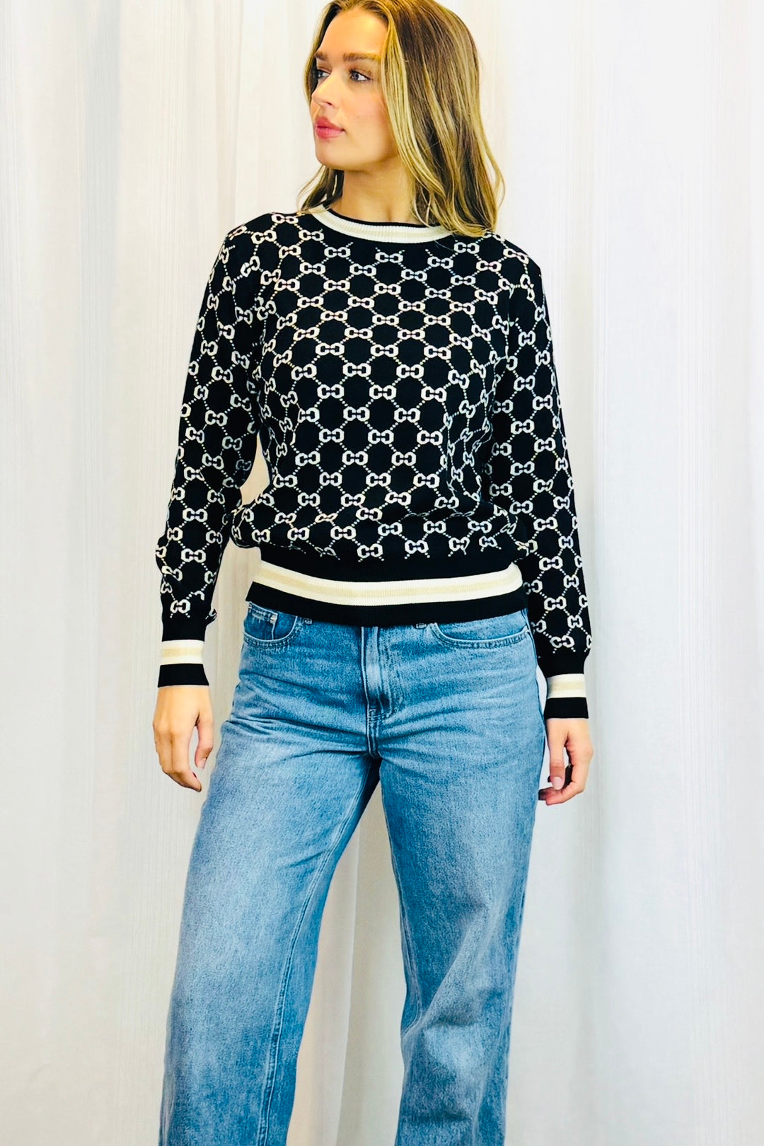 Alexi GG Knit in Black