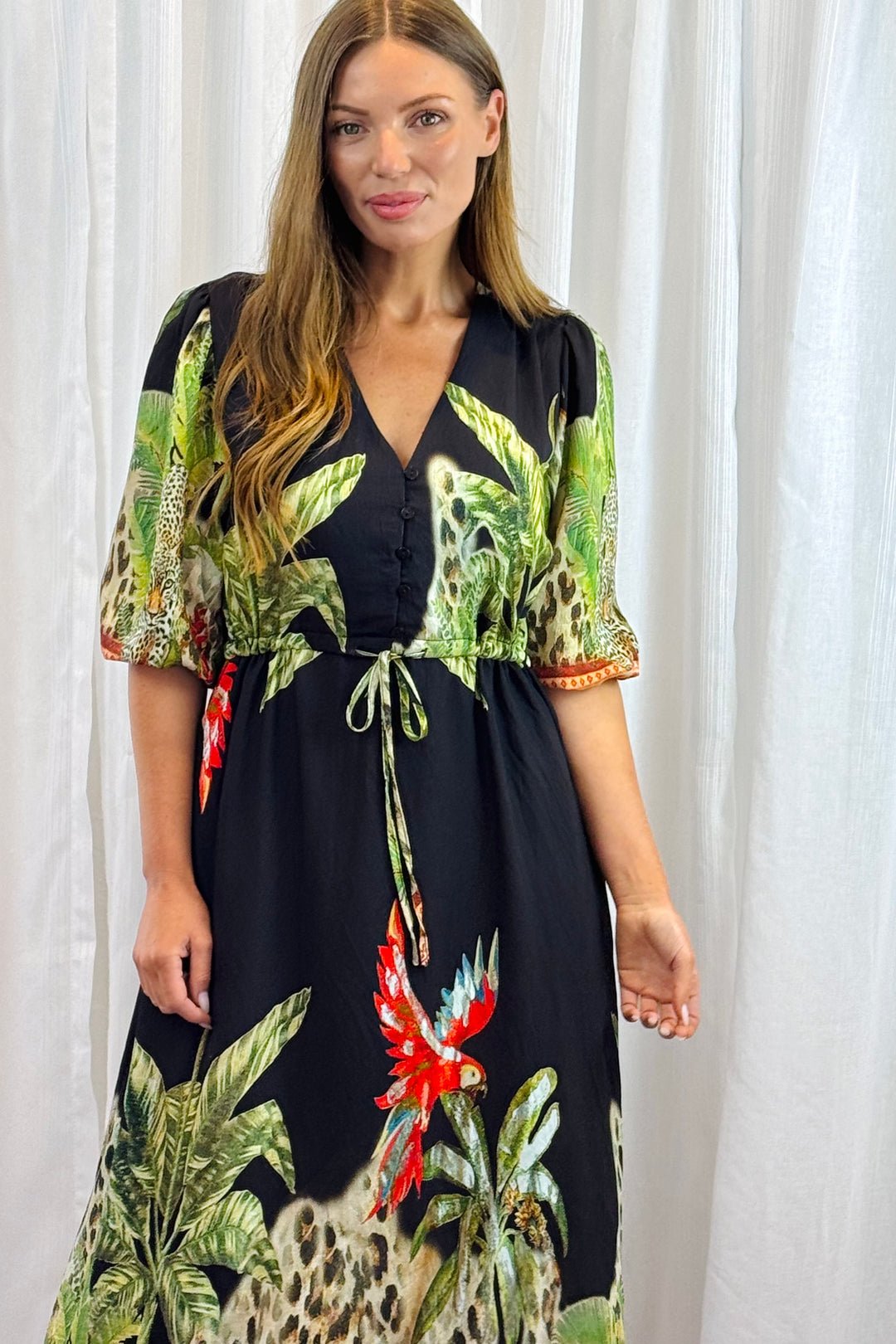 Martini Black Multi Print Dress