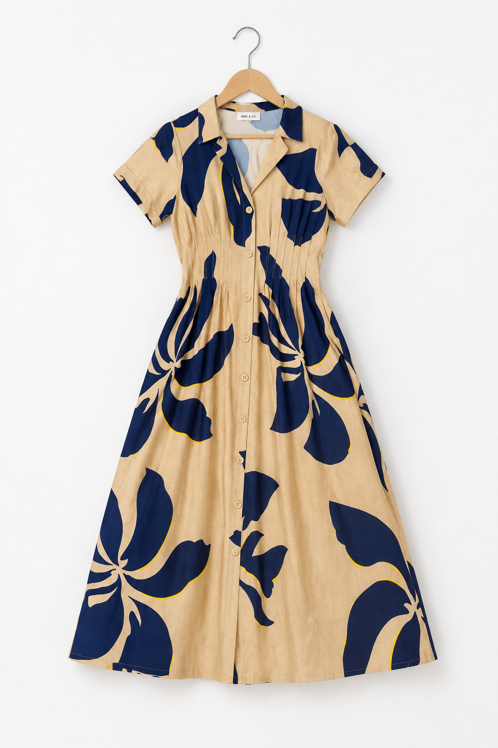 Alani Navy and Dark Tan Multi Print