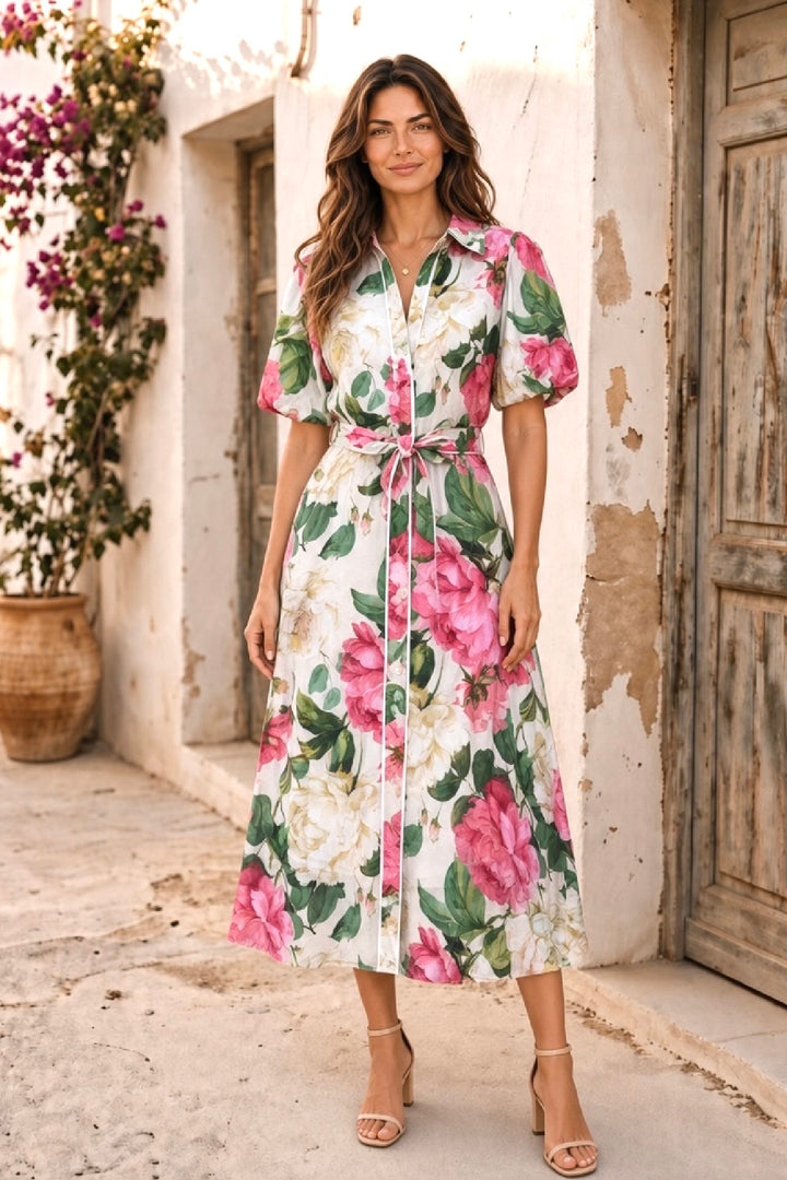 Leah New Floral Multi Print Dress
