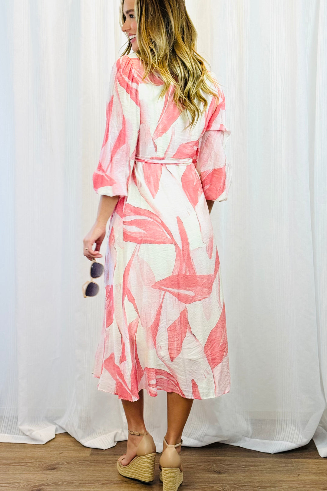 Evelyn Dress in Blush Multi Print