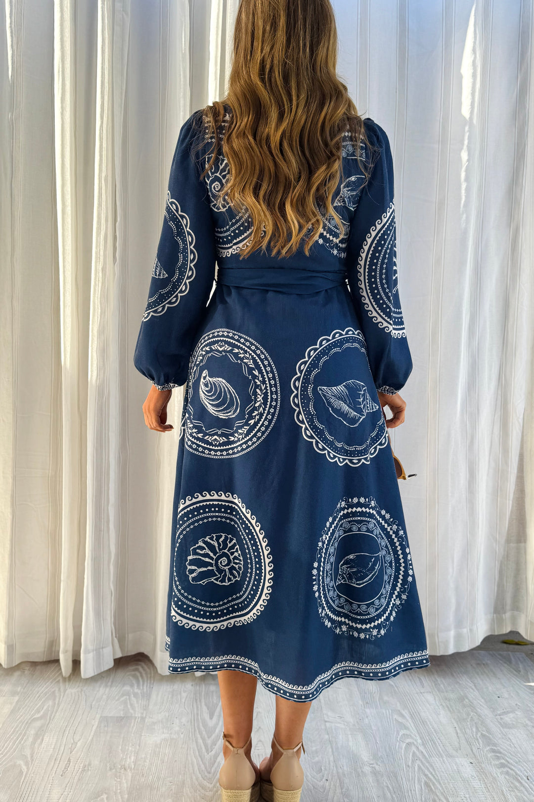 Jada Navy Print Shirt Dress