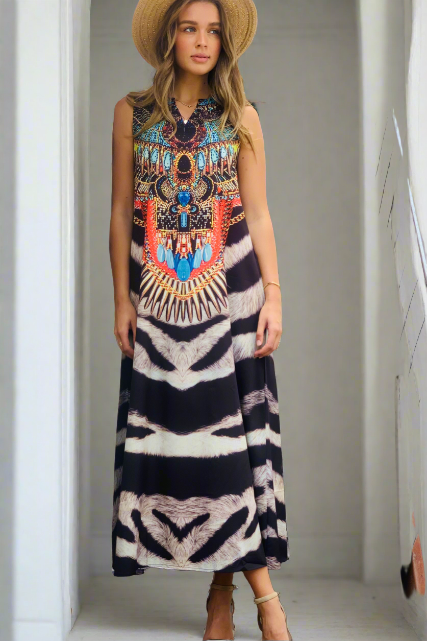 Lexis Tiger Print Maxi Dress