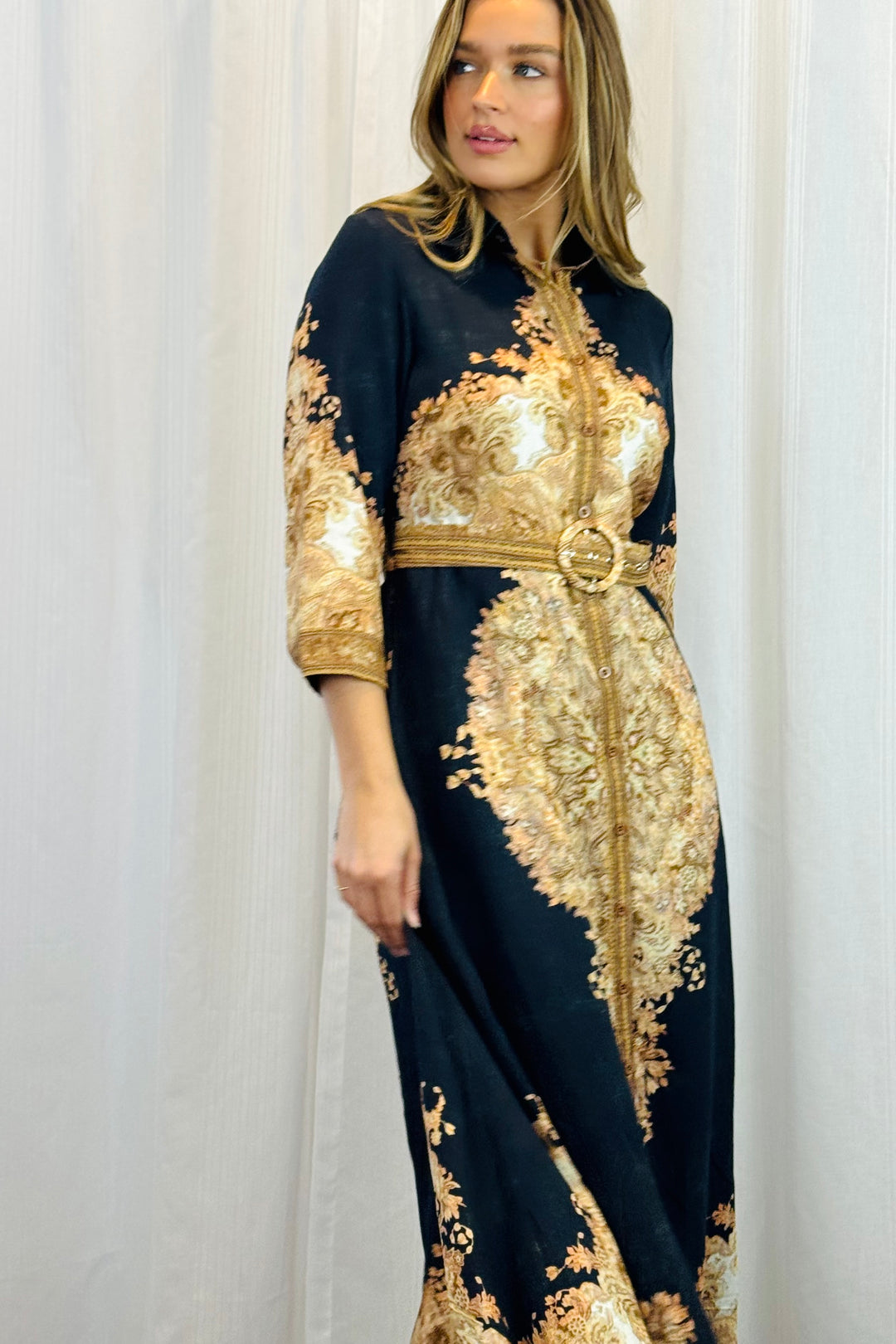 Marni Shirt Dress With Embroidered Print.