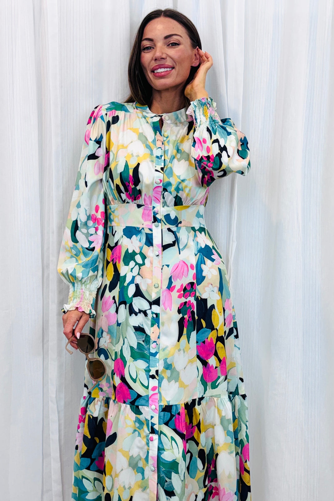 Ivy Shirt Dress in Floral  Print