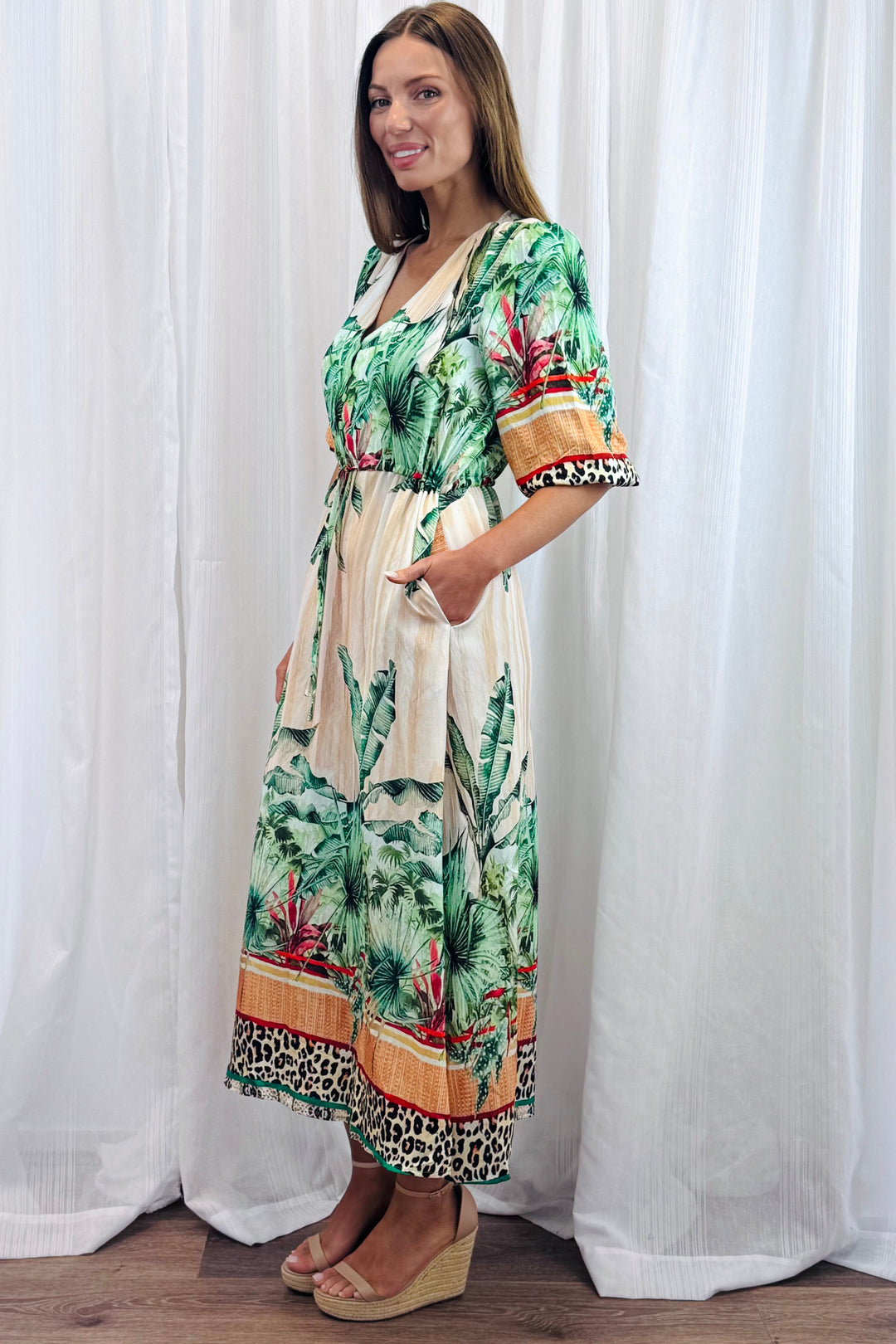 Sahara Drawstring Maxi Dress