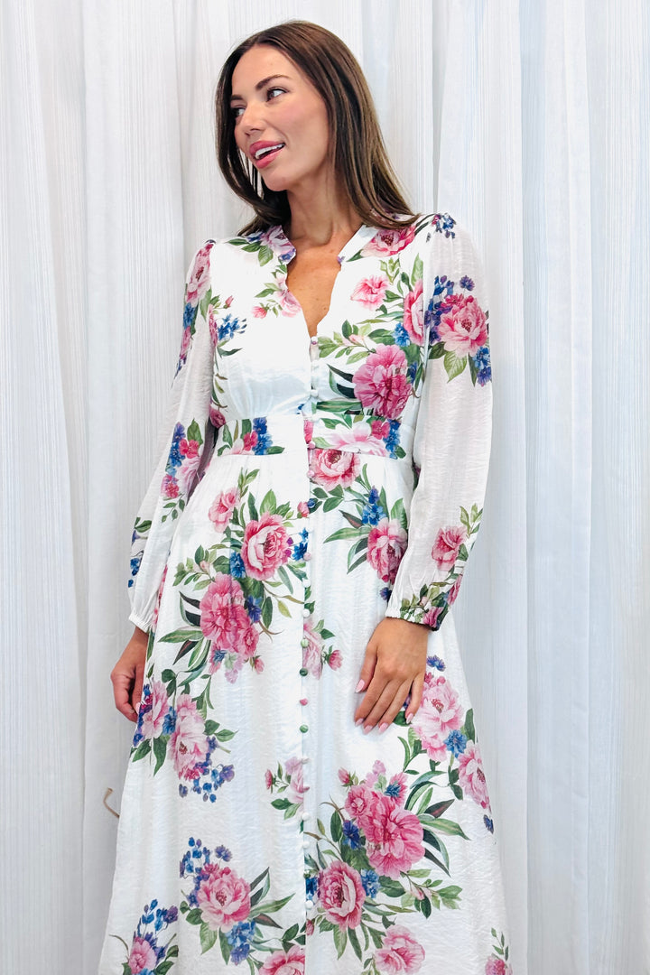 Lily Multi Floral Print  Dress