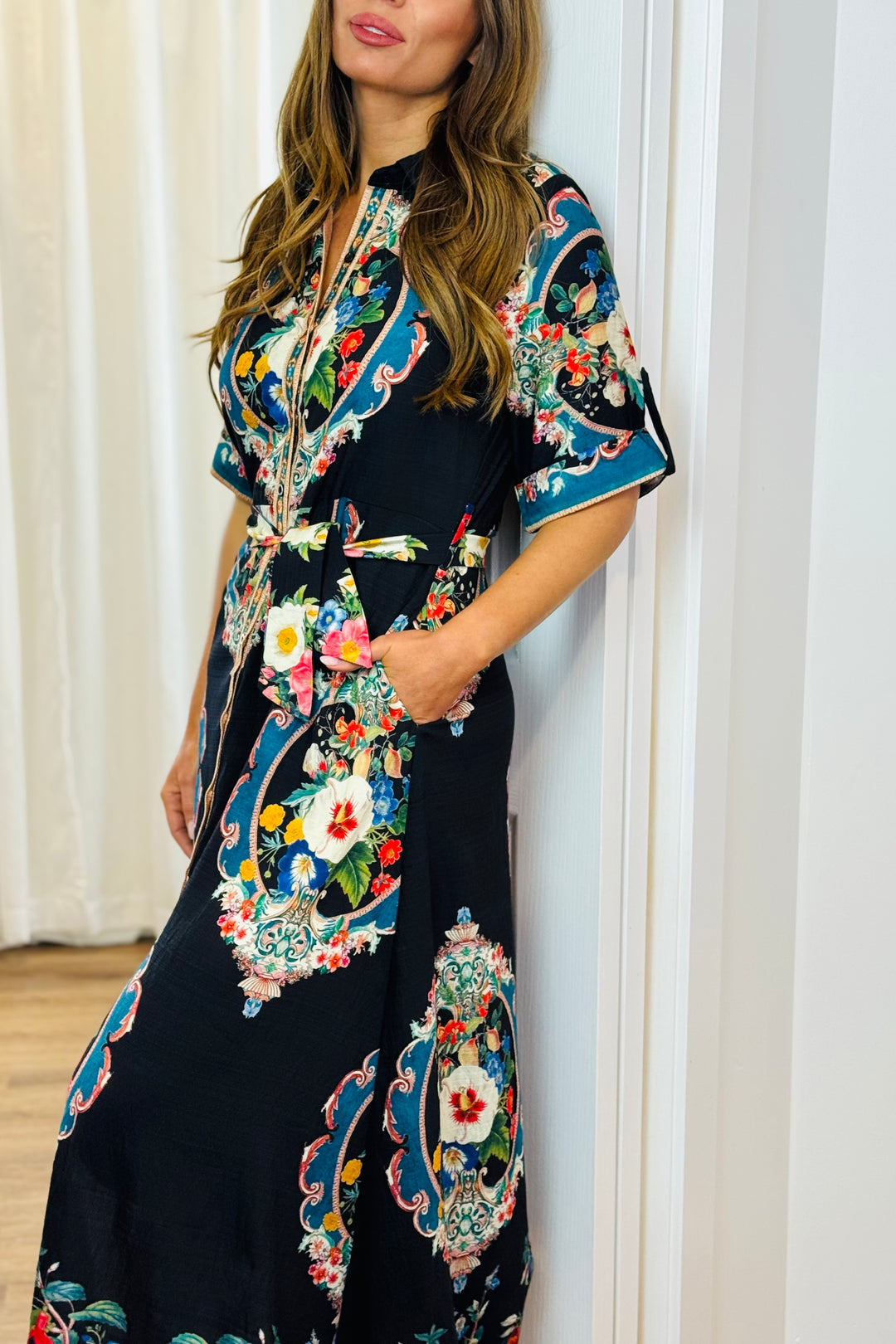 Alila Black Multi Print Dress