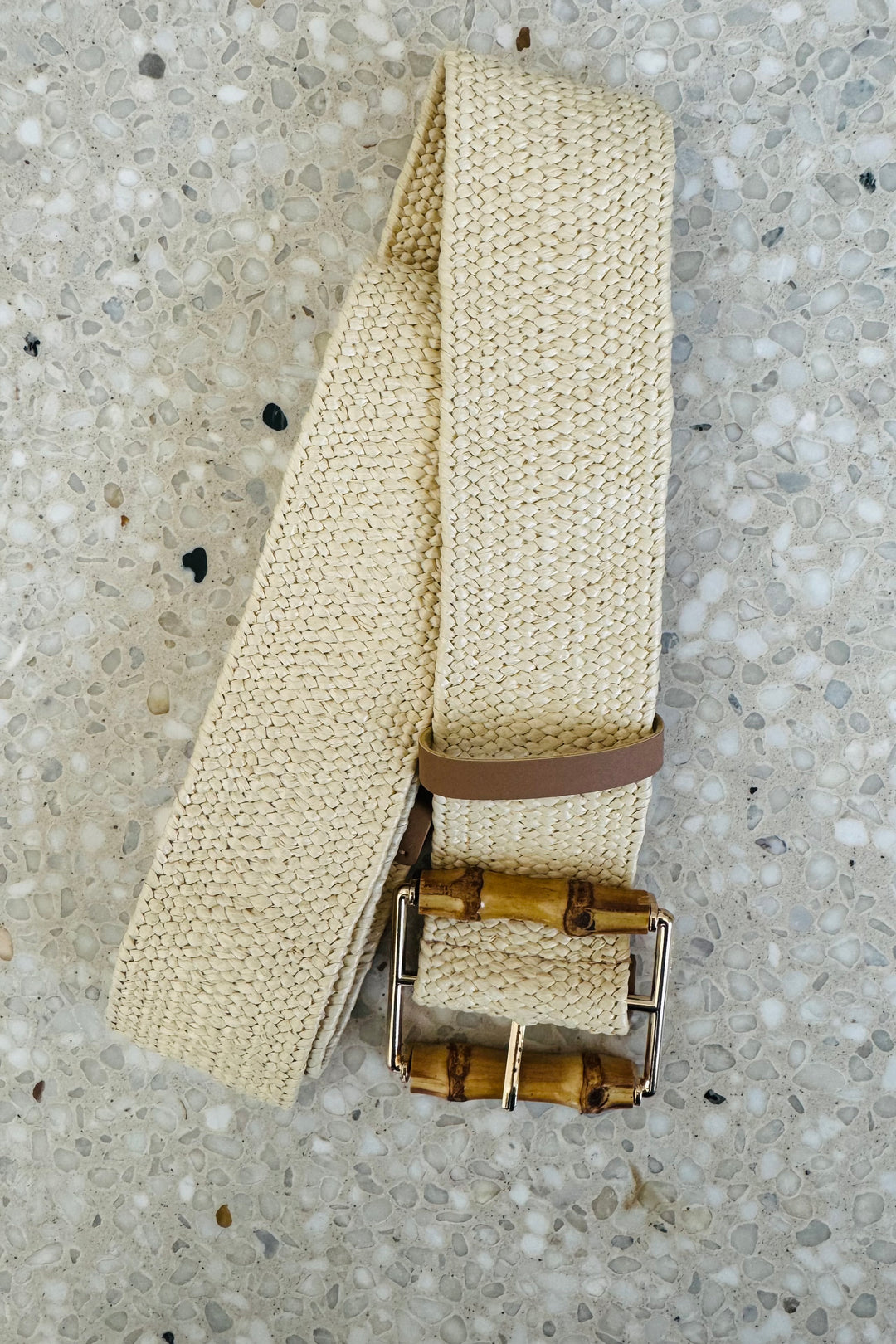 Holly Rattan Belt With Bamboo Timber Detail