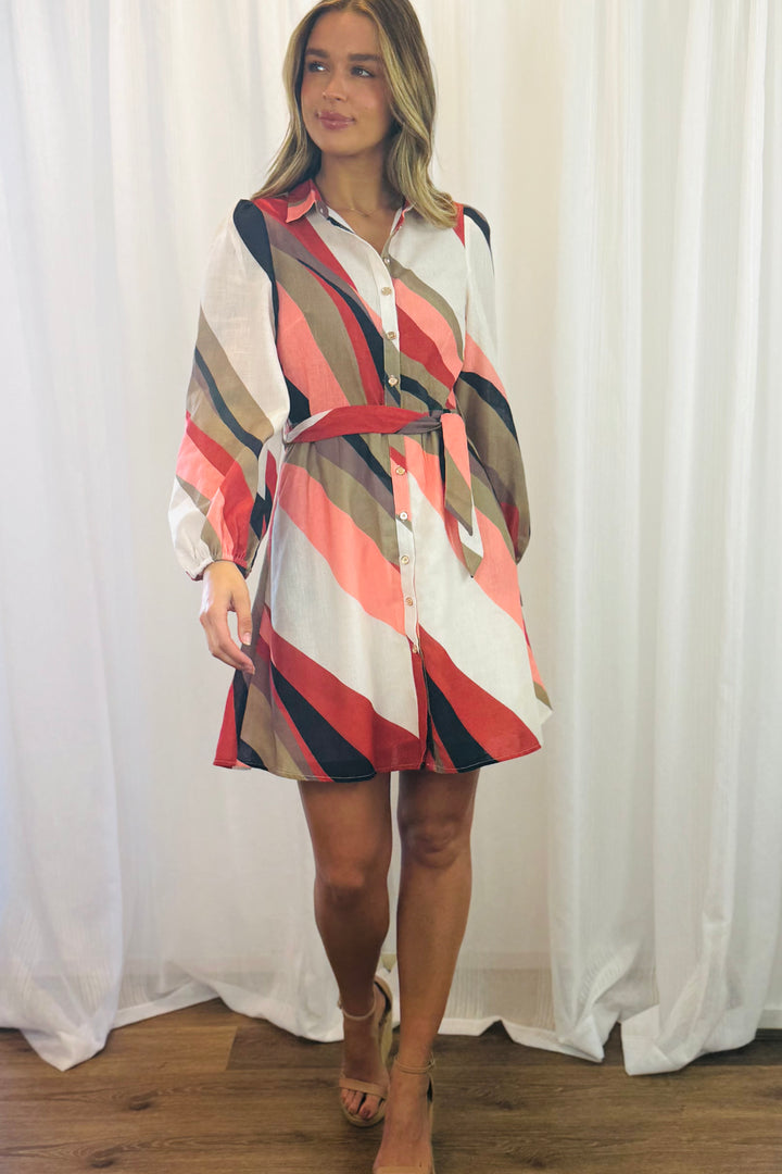 Scarlet Multi Print Short Dress
