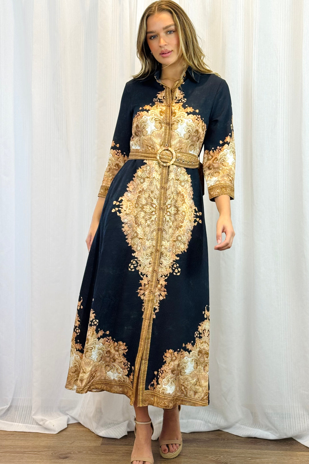 Marni Shirt Dress With Embroidered Print.