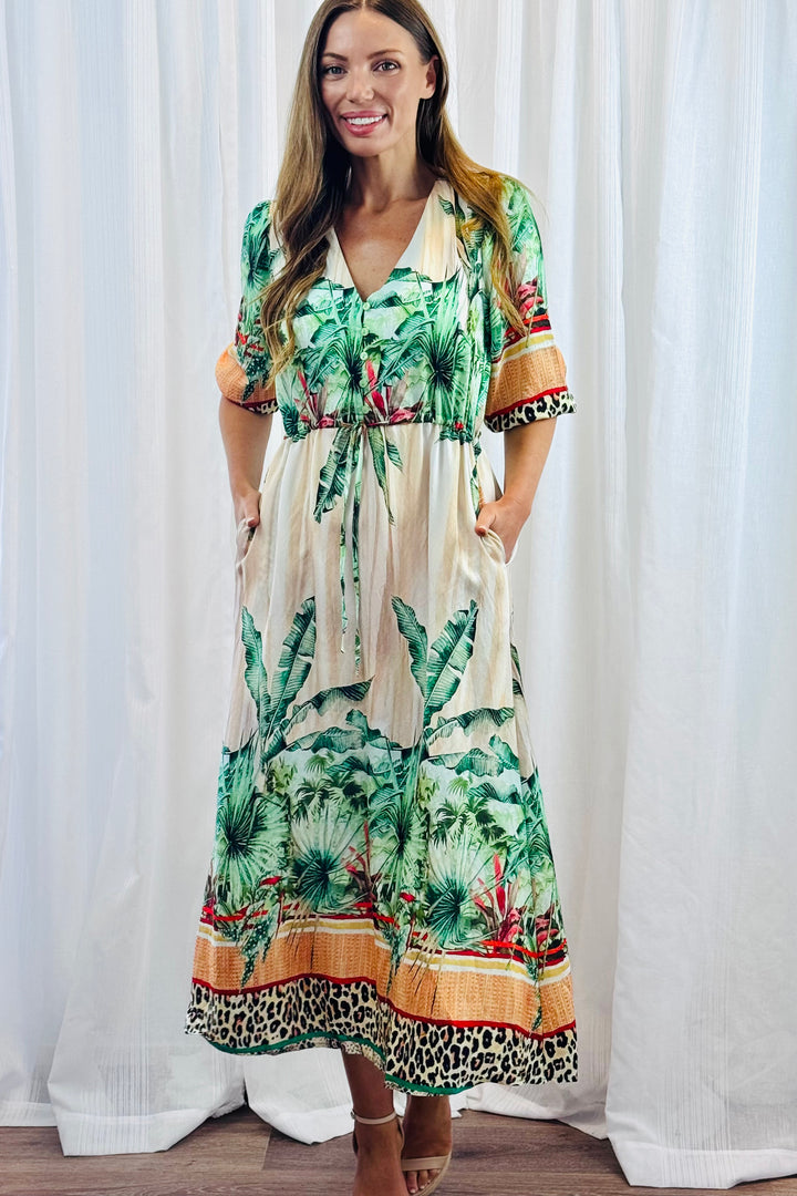 Sahara Drawstring Maxi Dress
