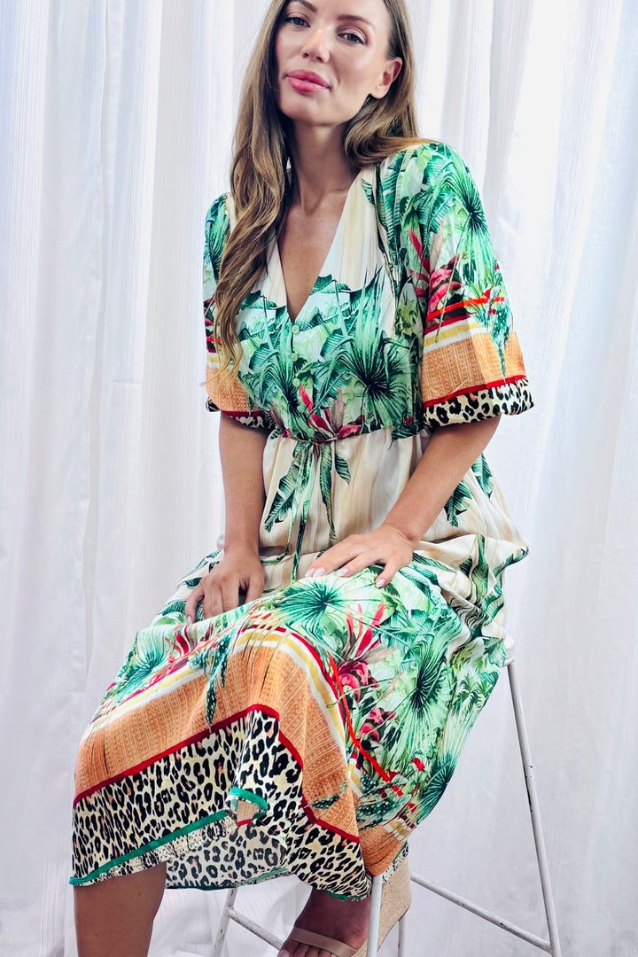 Sahara Drawstring Maxi Dress