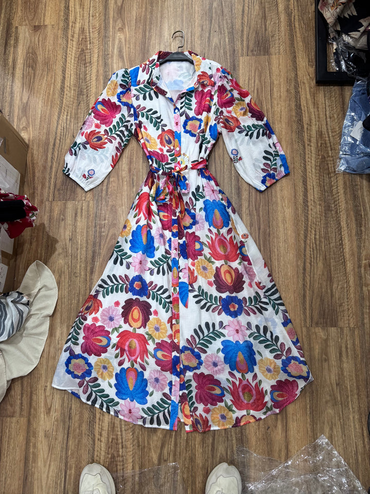 Faith Floral Shirt Dress