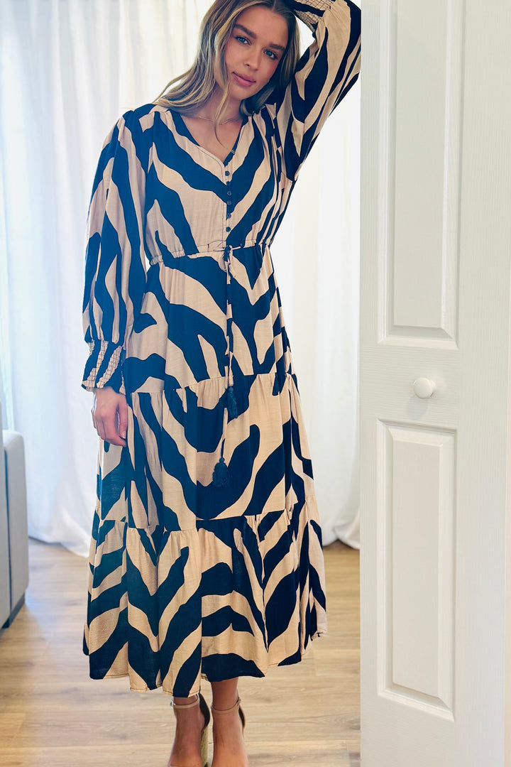 Ana Tiger Print Maxi Dress