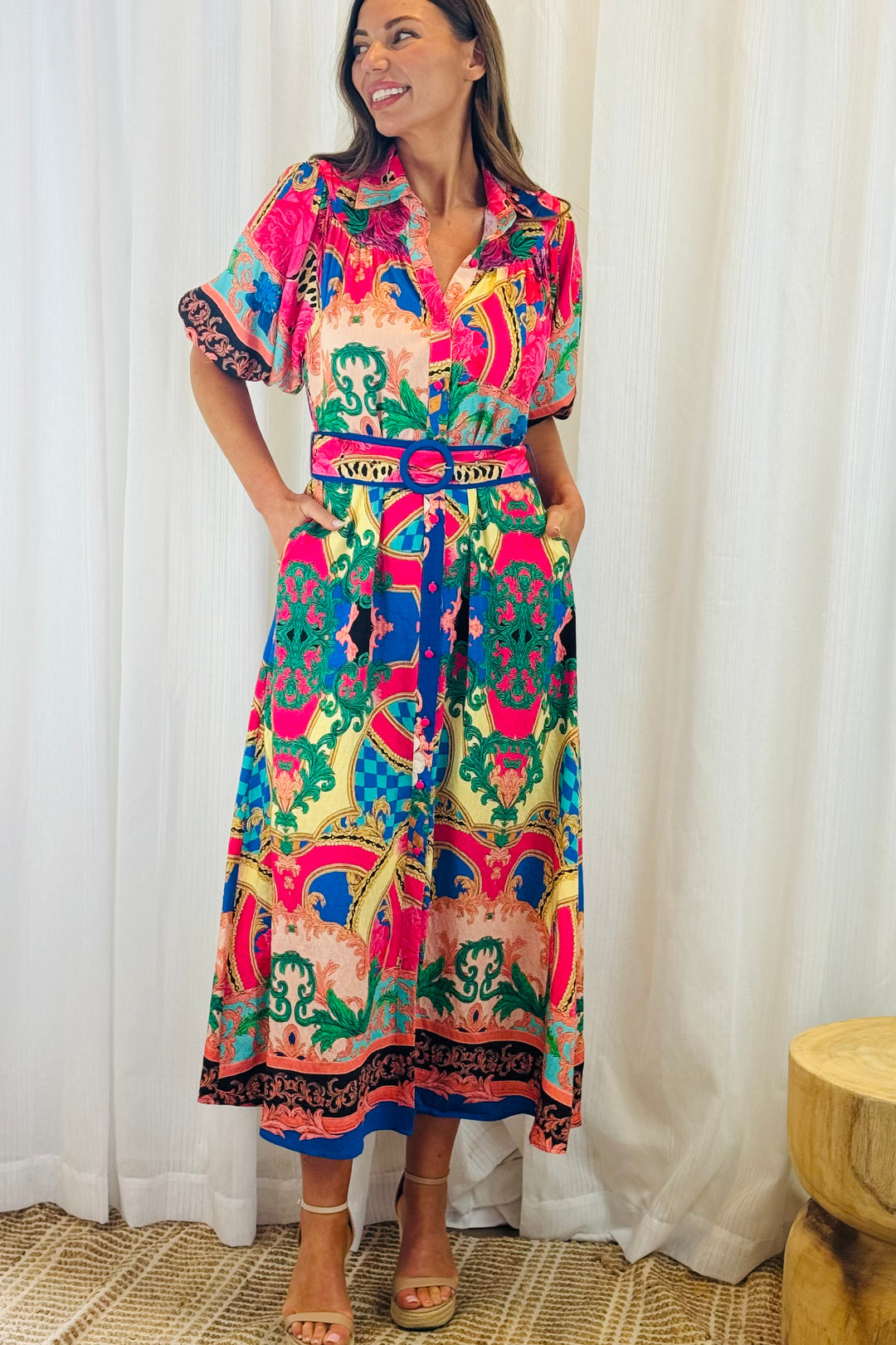 Tie Dye Multi Colored Shirt Dress Cleo Multi Colour Shirt Dress Halo Hutch Tie Dye Multi Colored Shirt Dress Cleo Multi Colour Shirt Dress Halo Hutch