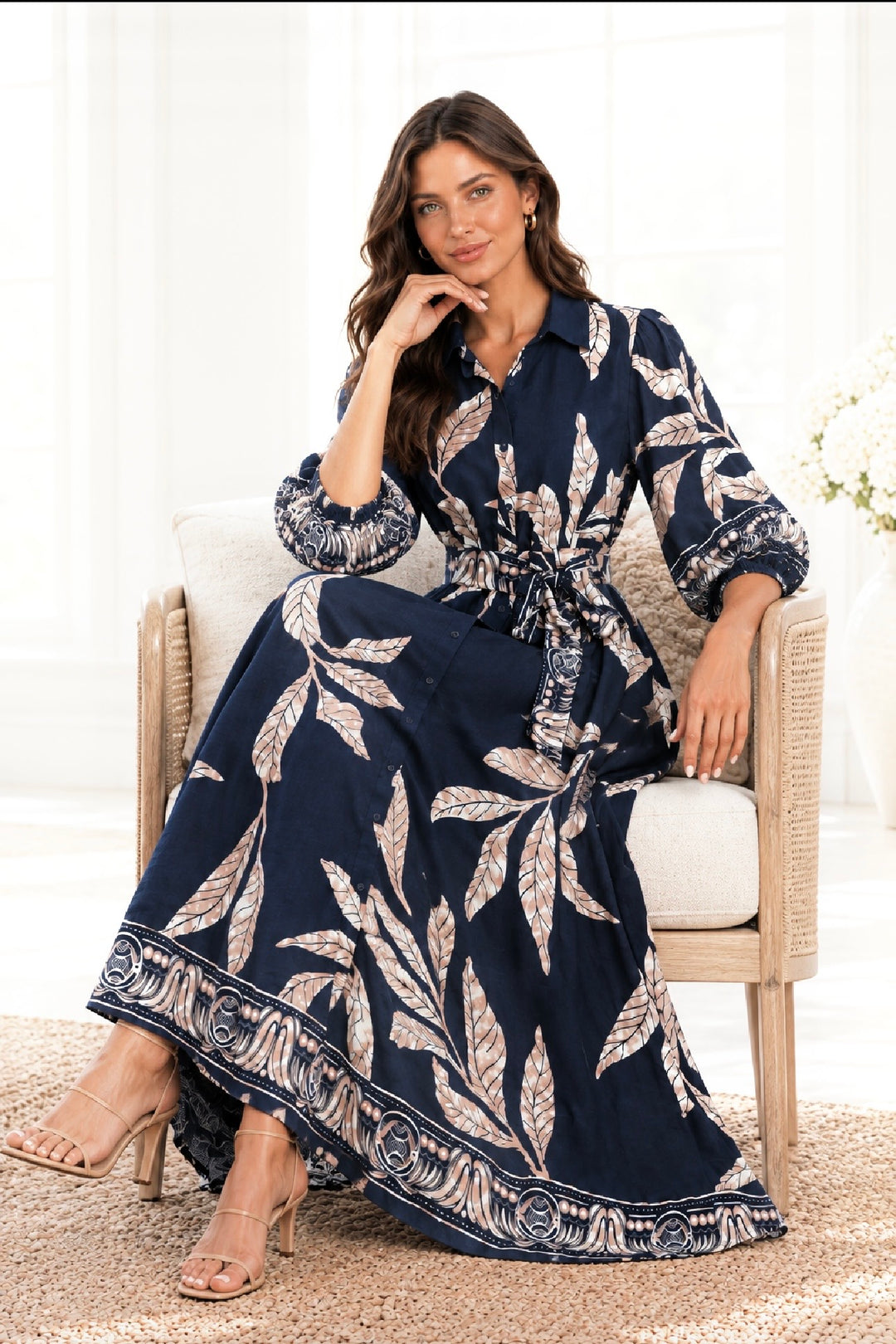 Marlow Navy Multi Jungle Print