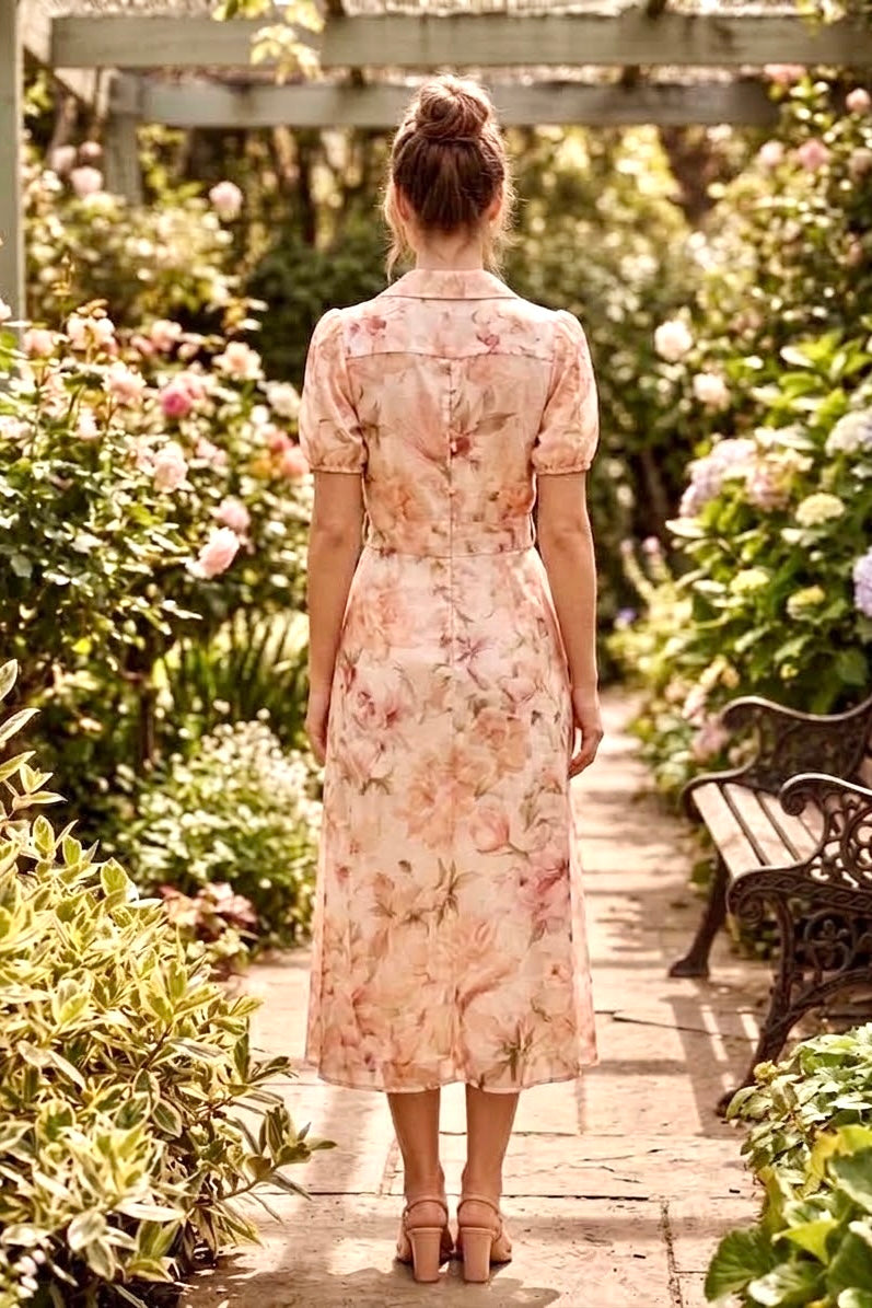 Claudia Floral Midi Shirt Dress