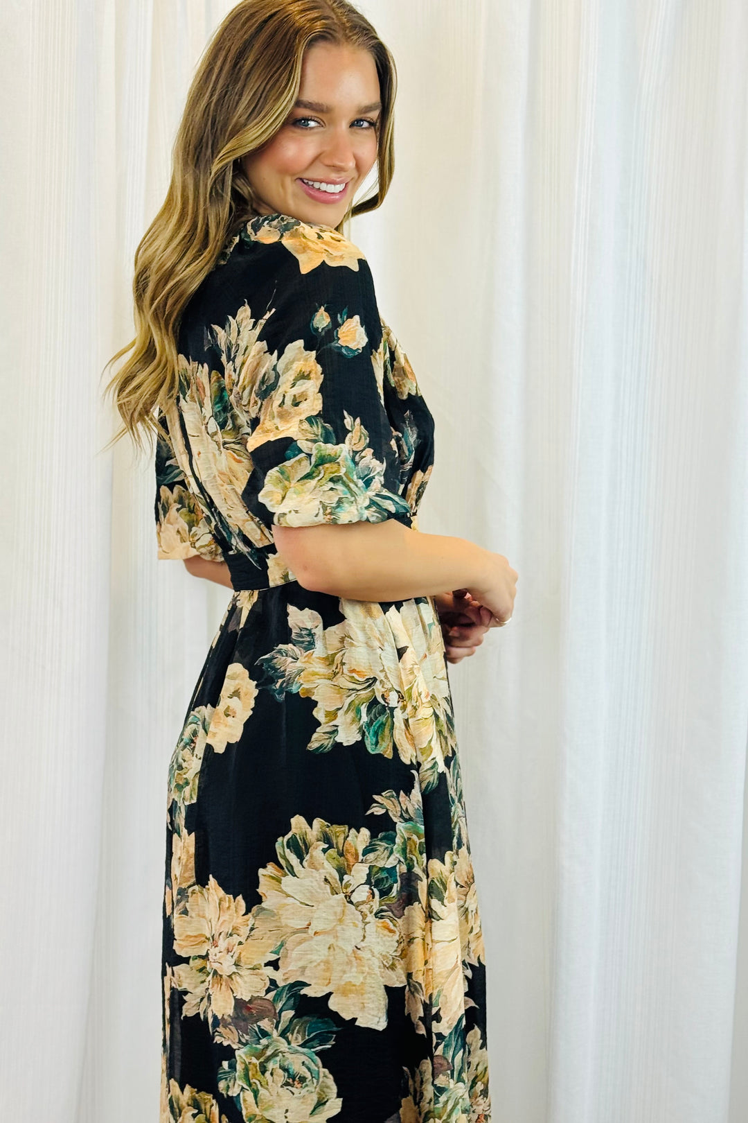 Stella Floral Print Midi Dress