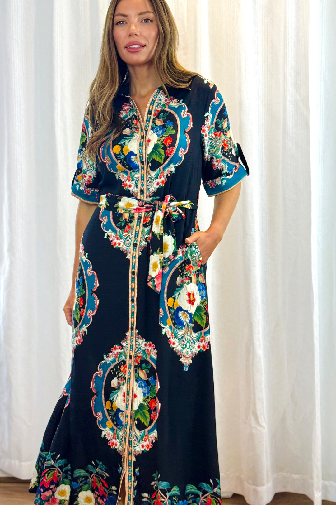 Alila Black Multi Print Dress