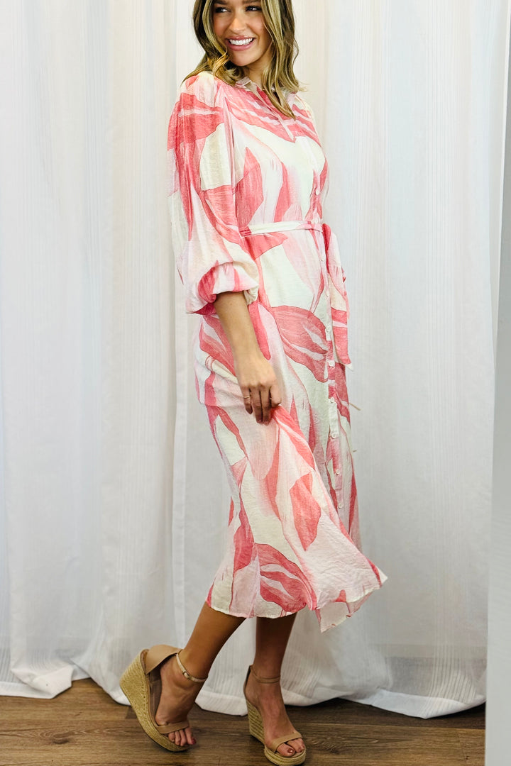 Evelyn Dress in Blush Multi Print