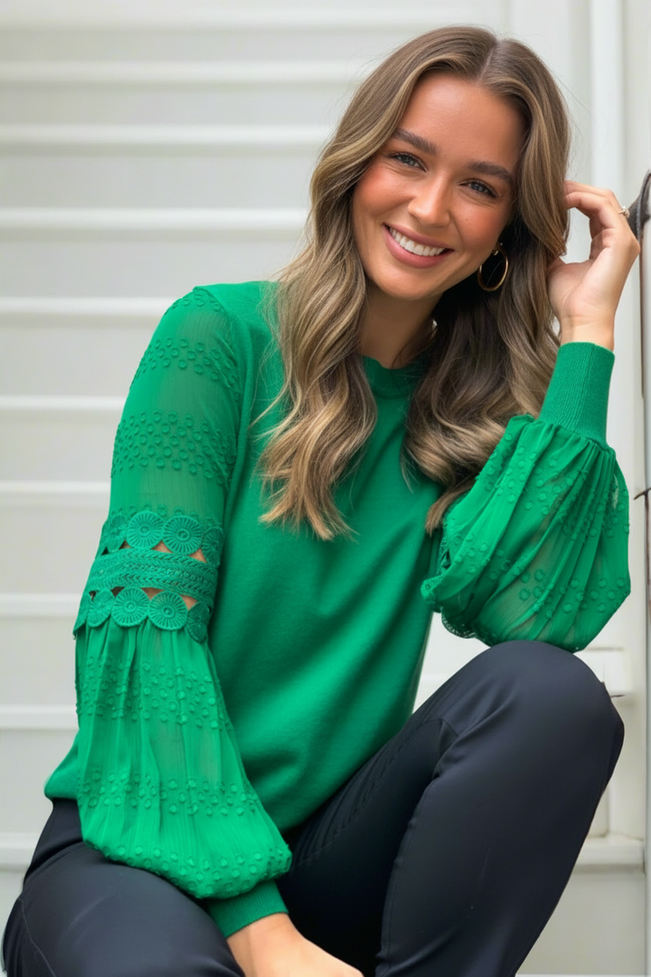 Molli Detail Knit in Green