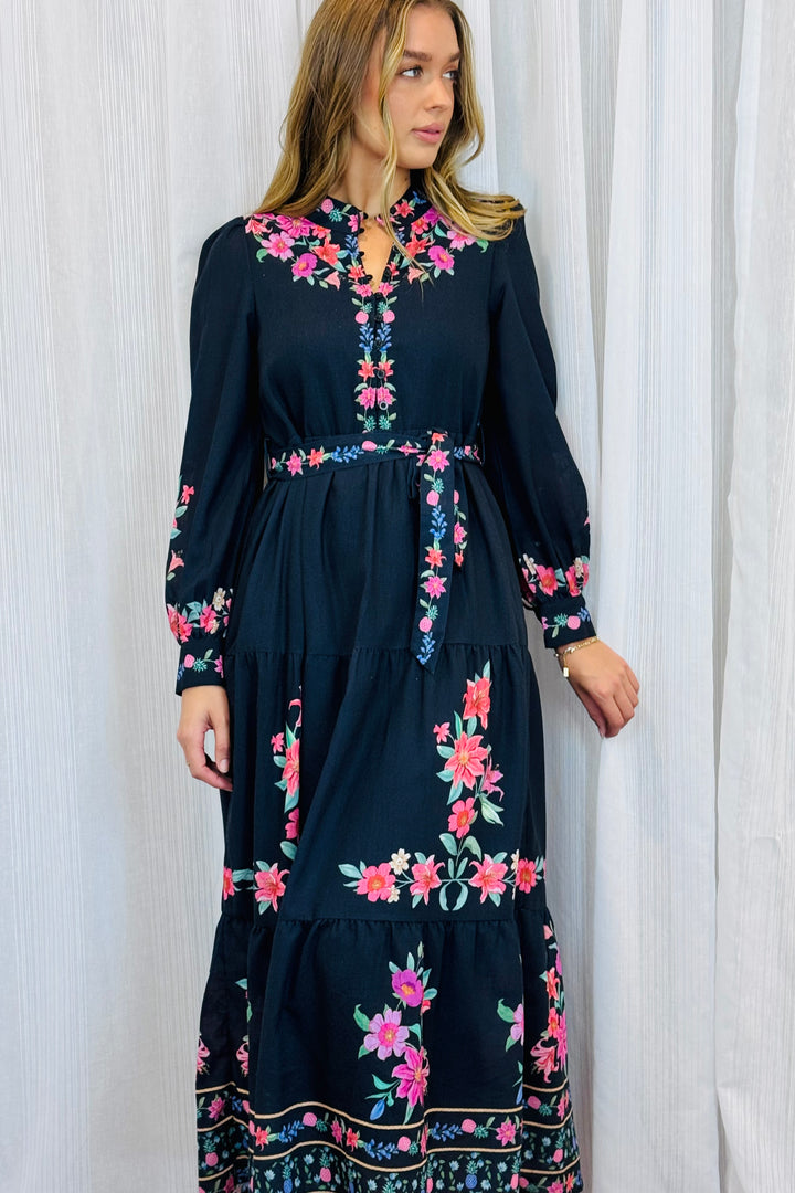 Scarlet Black Floral Print Dress