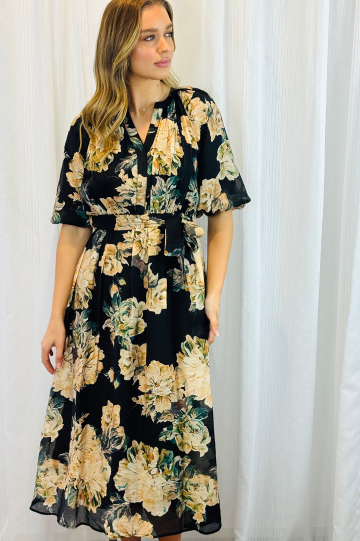 Stella Floral Print Midi Dress
