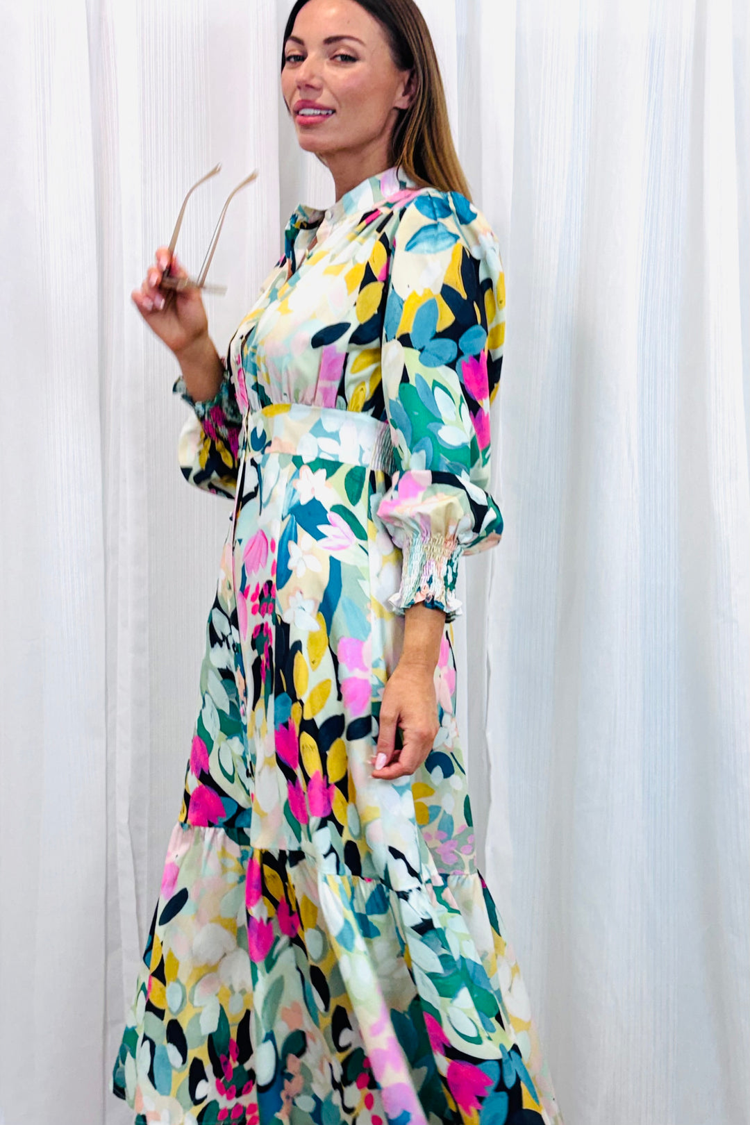 Ivy Shirt Dress in Floral  Print