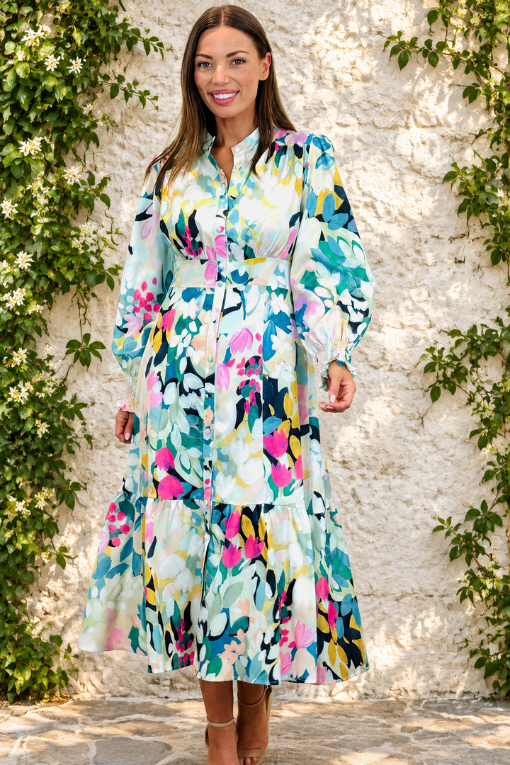Ivy Shirt Dress in Floral  Print