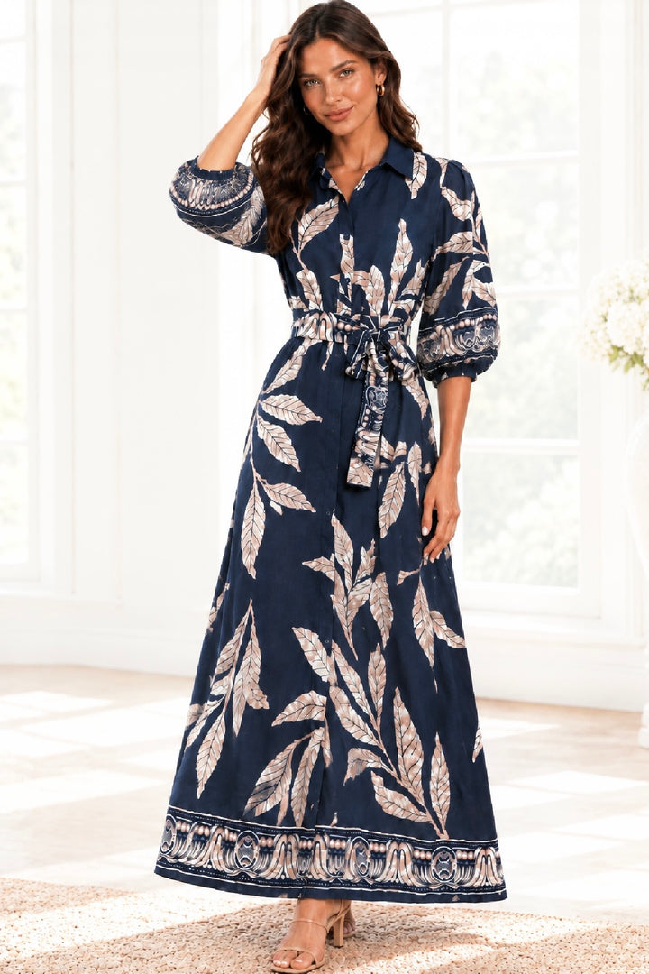 Marlow Navy Multi Jungle Print