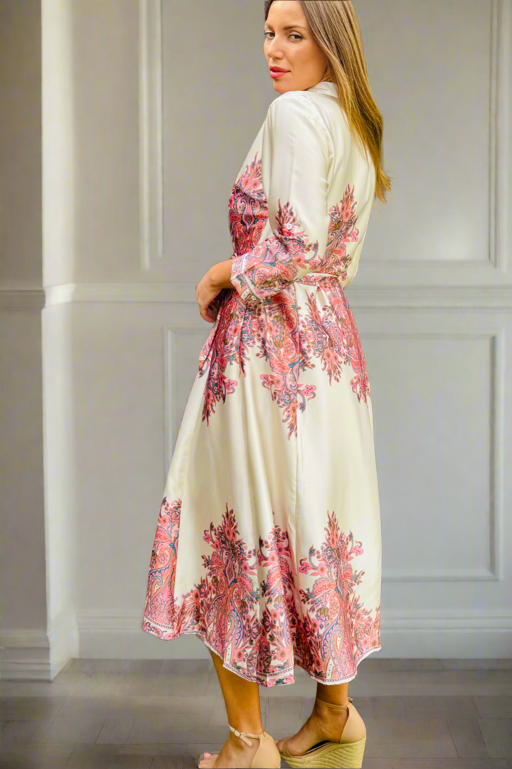 Madeline Midi Dress in Off White