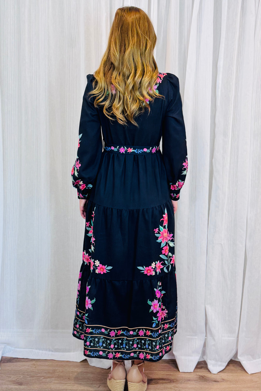 Scarlet Black Floral Print Dress