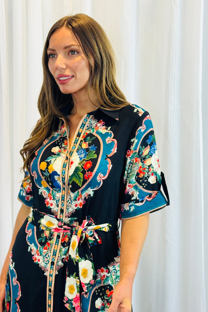 Alila Black Multi Print Dress