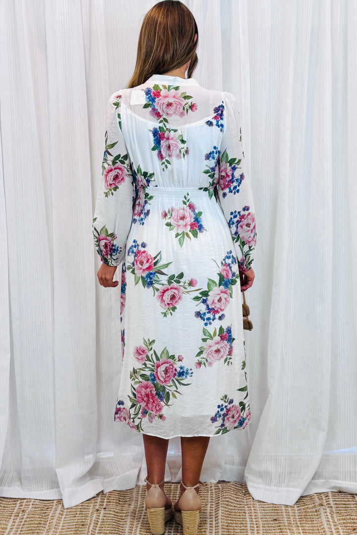 Lily Multi Floral Print  Dress