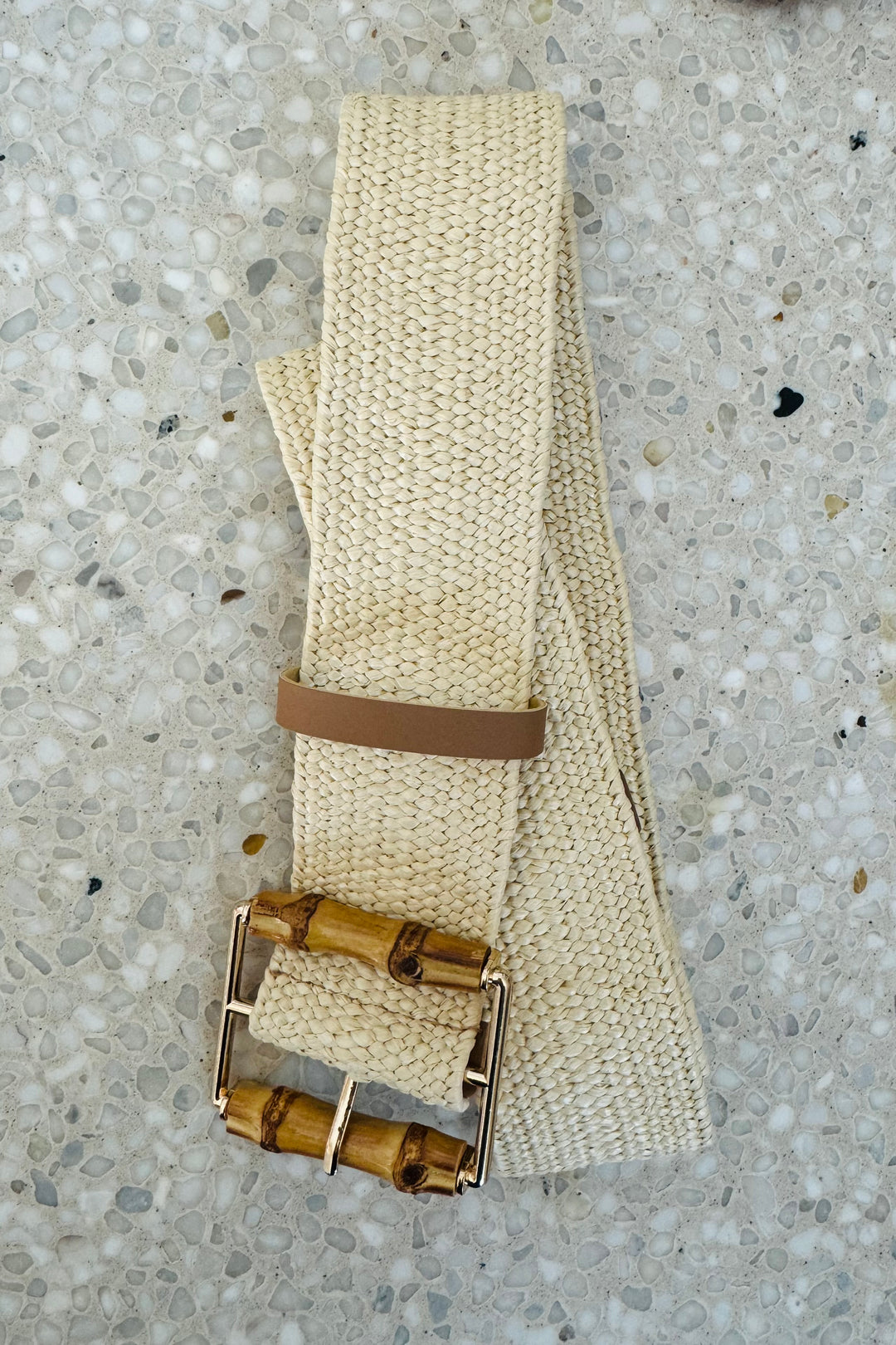 Holly Rattan Belt With Bamboo Timber Detail