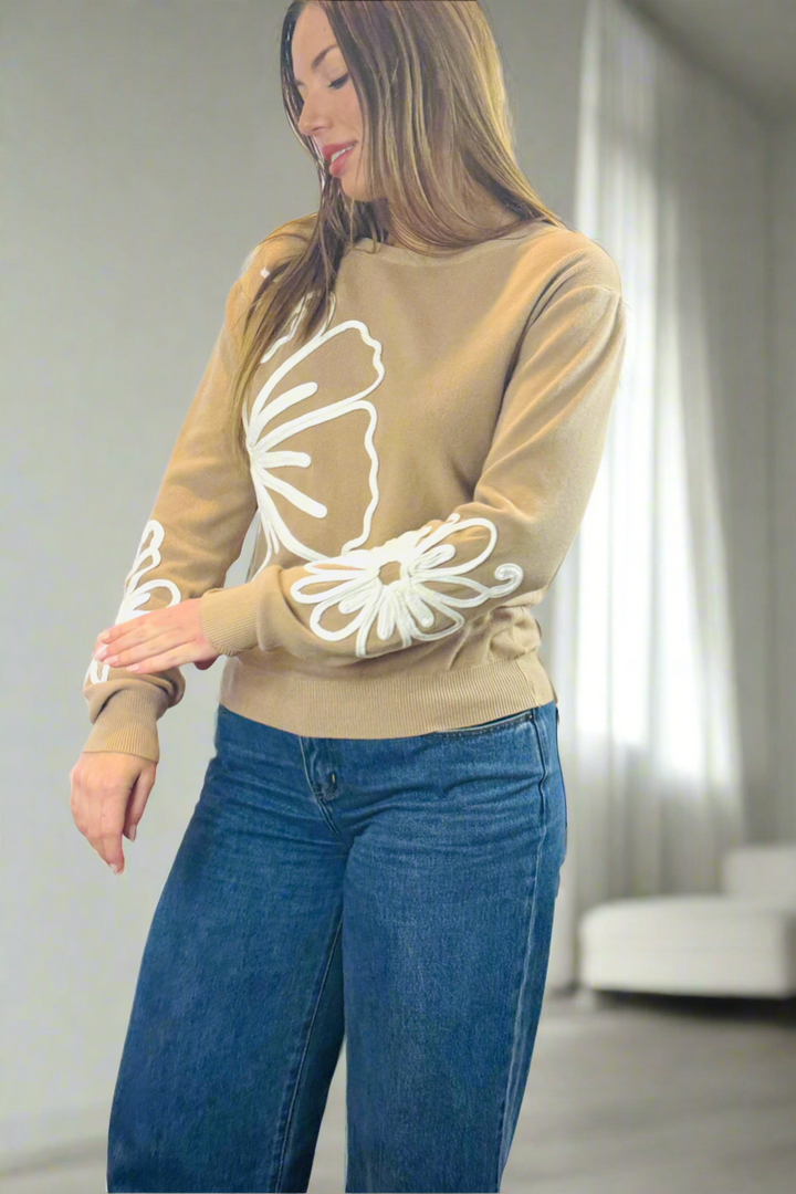 Sienna Knit Top in Camel