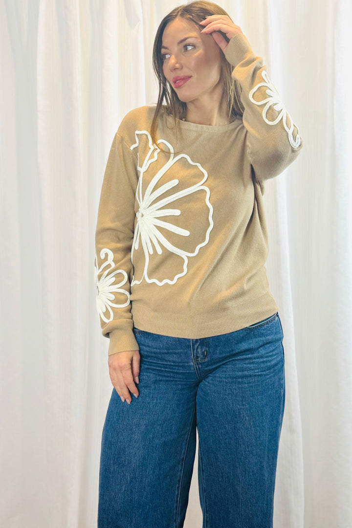 Sienna Knit Top in Camel