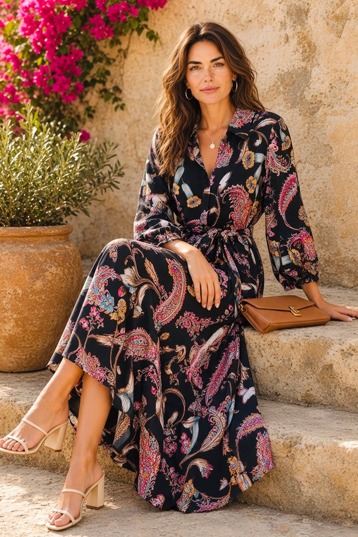 Marlow Black Paisley Print