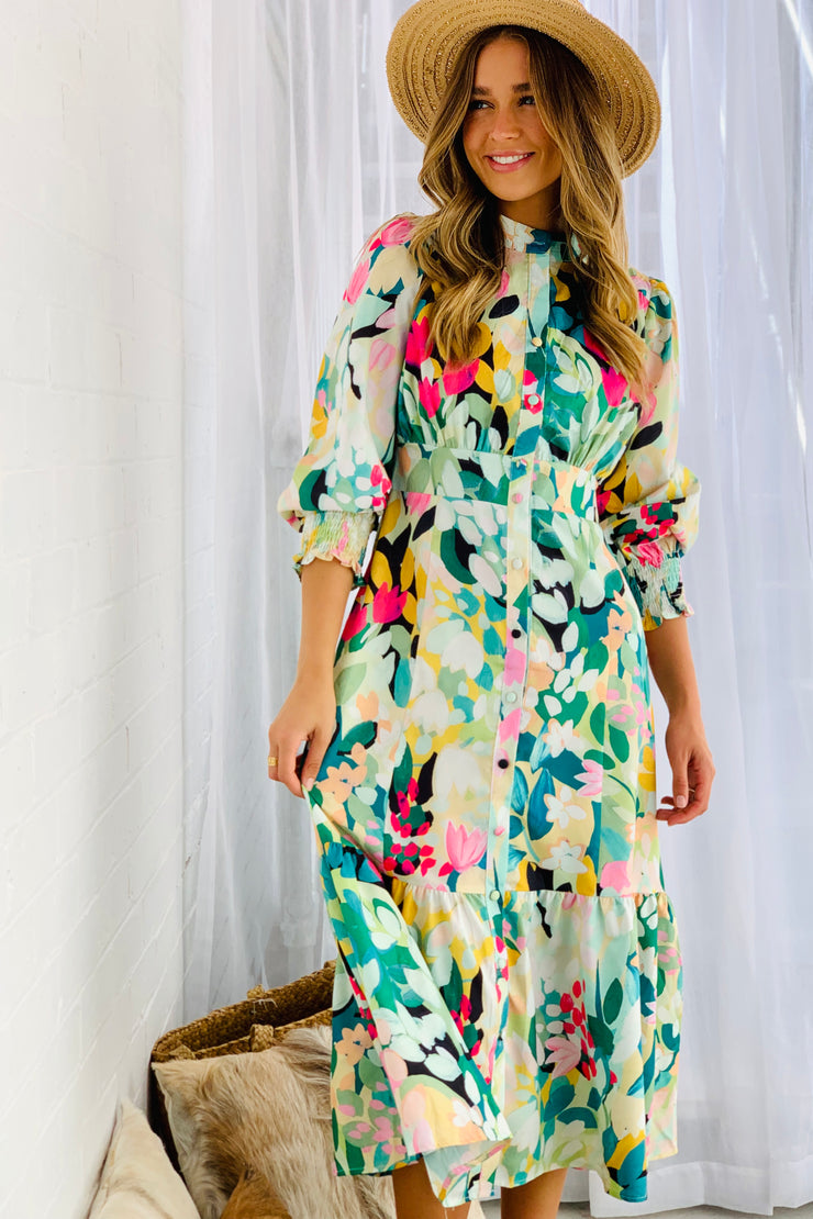 Ivy shirt Dress in Floral Print