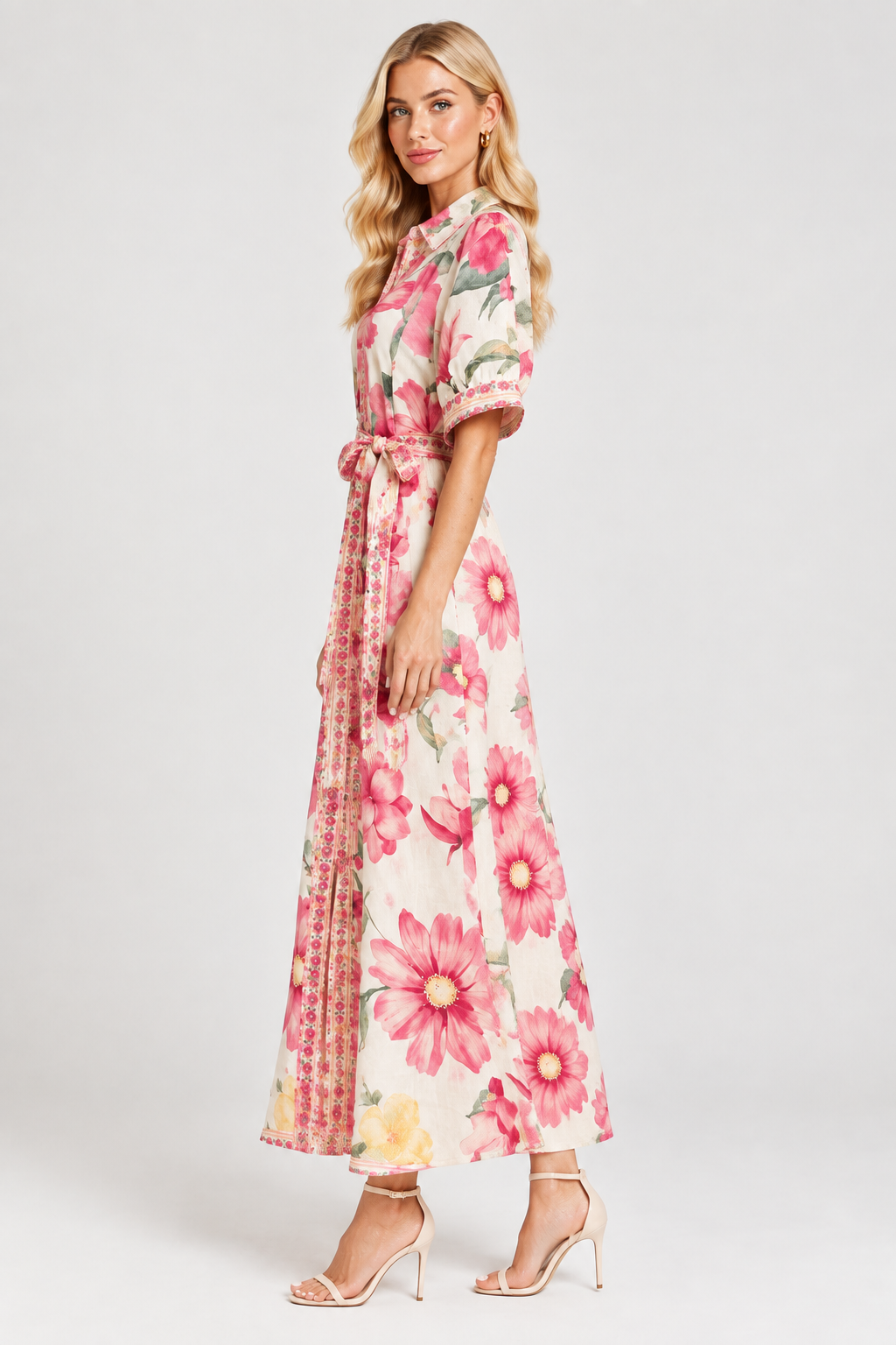 Natalia Maxi In Off White Floral