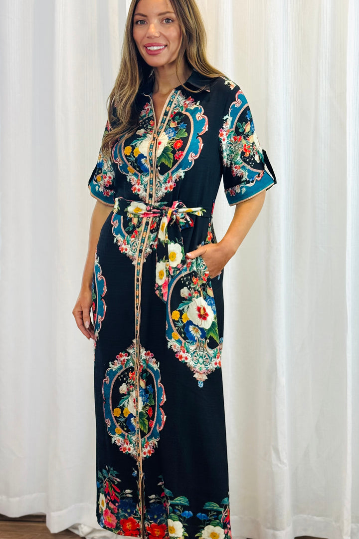 Alila Black Multi Print Dress
