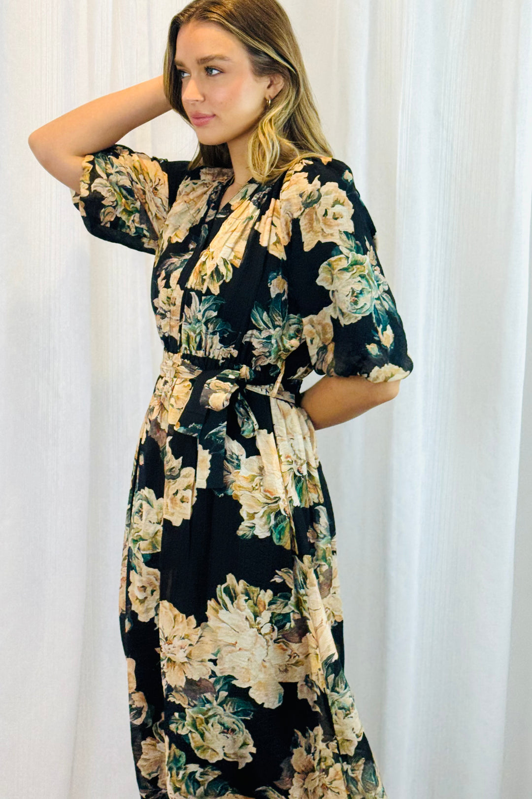 Stella Floral Print Midi Dress