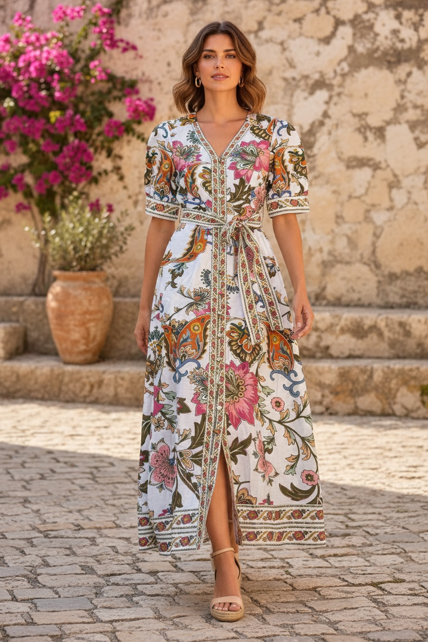 Adeline Multi Print Shirt Dress