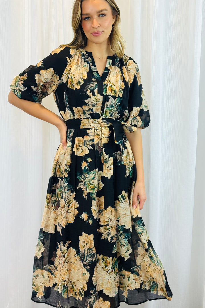 Stella Floral Print Midi Dress